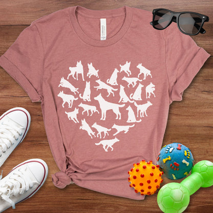 German Shepherd Heart Shirt - The Pawsitive Initiative