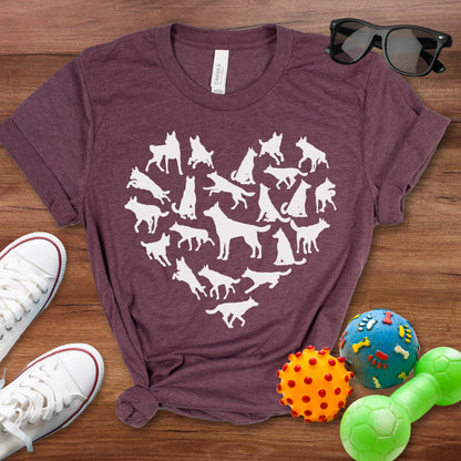 German Shepherd Heart Shirt - The Pawsitive Initiative