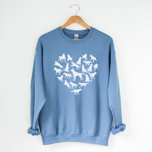 German Shepherd Heart Sweatshirt - The Pawsitive Initiative