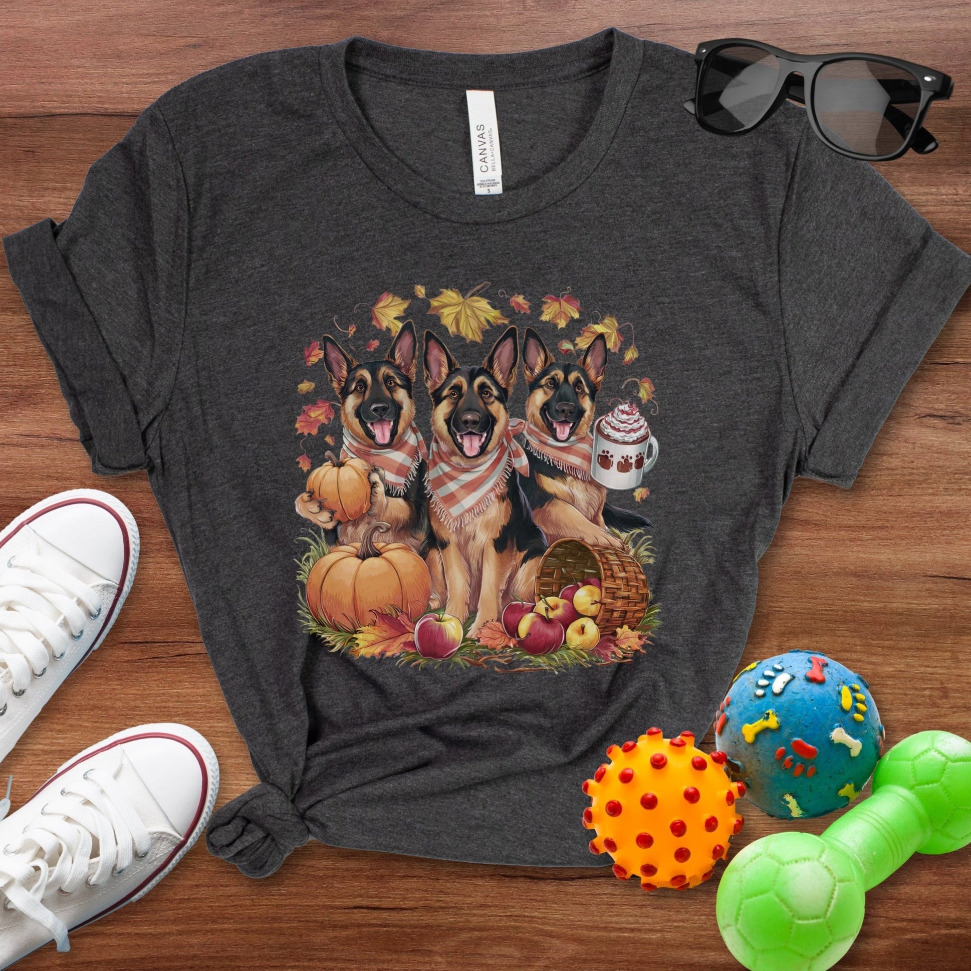 German Shepherd in Fall Shirt - The Pawsitive Initiative