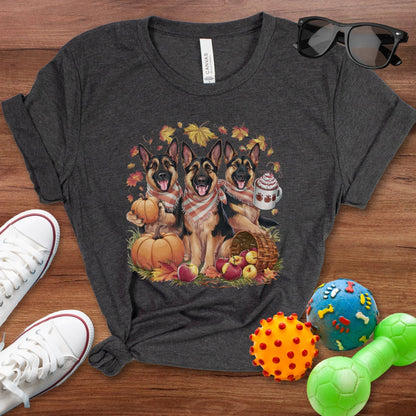 German Shepherd in Fall Shirt - The Pawsitive Initiative