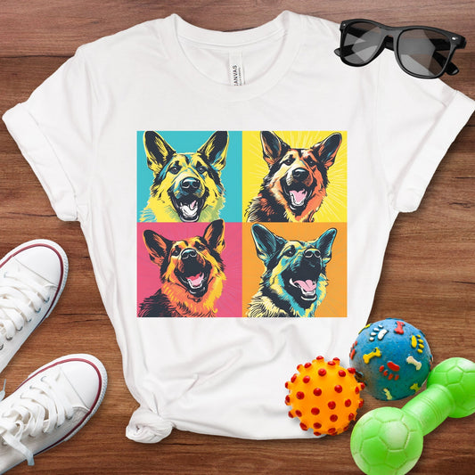 German Shepherd Pop Art Shirt - The Pawsitive Initiative