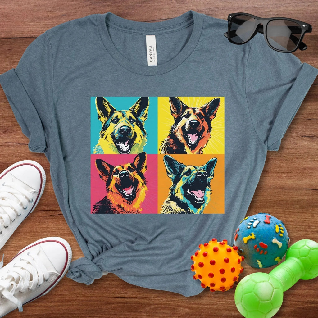 German Shepherd Pop Art Shirt - The Pawsitive Initiative