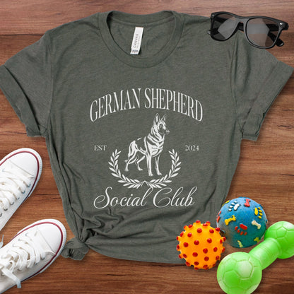 German Shepherd Social Club Shirt - The Pawsitive Initiative