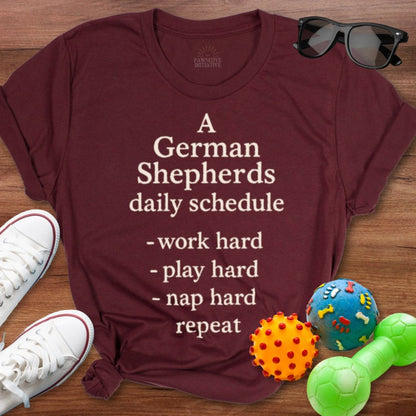 German Shepherds Schedule Shirt - The Pawsitive Initiative