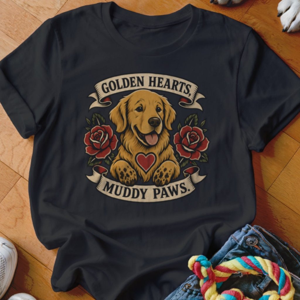 Golden Hearts, Muddy Paws Shirt - The Pawsitive Initiative