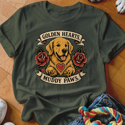 Golden Hearts, Muddy Paws Shirt - The Pawsitive Initiative