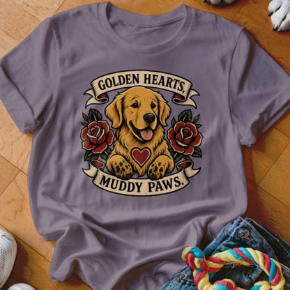 Golden Hearts, Muddy Paws Shirt - The Pawsitive Initiative