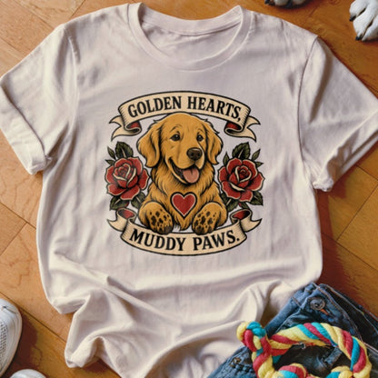 Golden Hearts, Muddy Paws Shirt - The Pawsitive Initiative