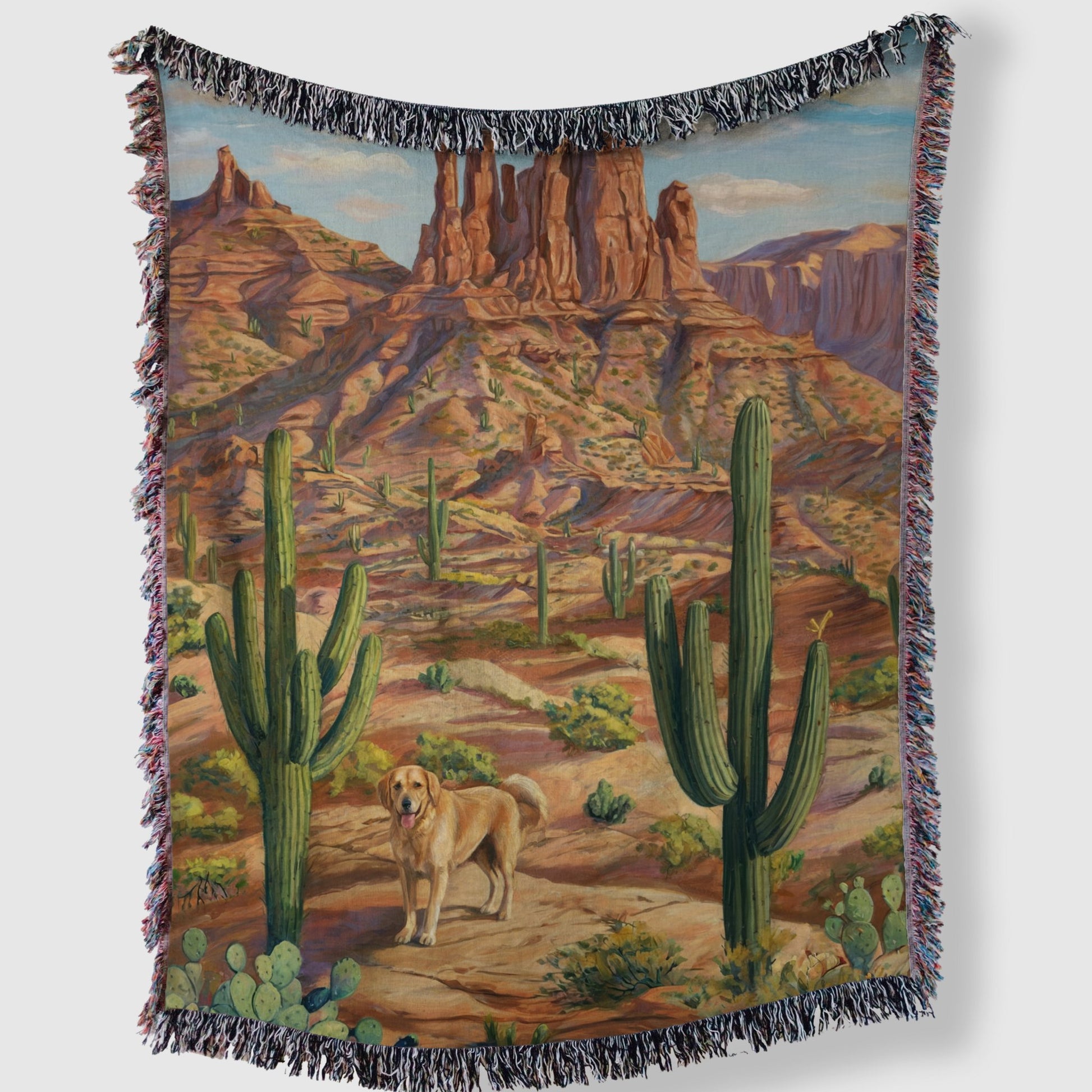 Golden Retriever in the Desert Blanket - The Pawsitive Initiative