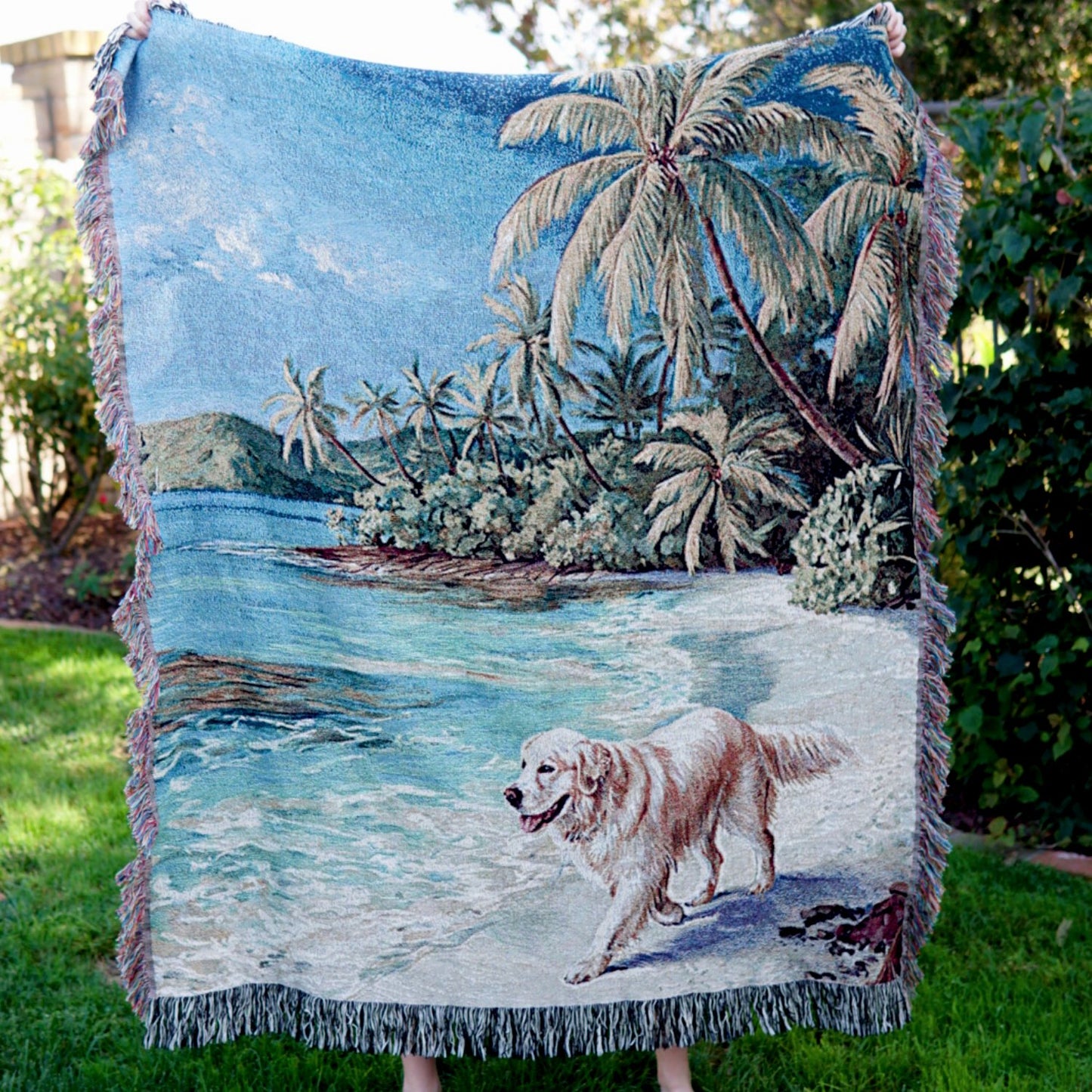 Golden Retriever on the Beach Blanket - The Pawsitive Initiative