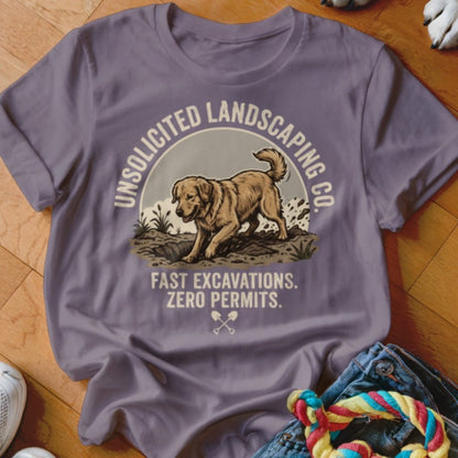 Golden Unsolicited Landscaping Co Shirt - The Pawsitive Initiative