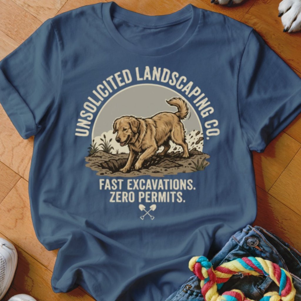 Golden Unsolicited Landscaping Co Shirt - The Pawsitive Initiative