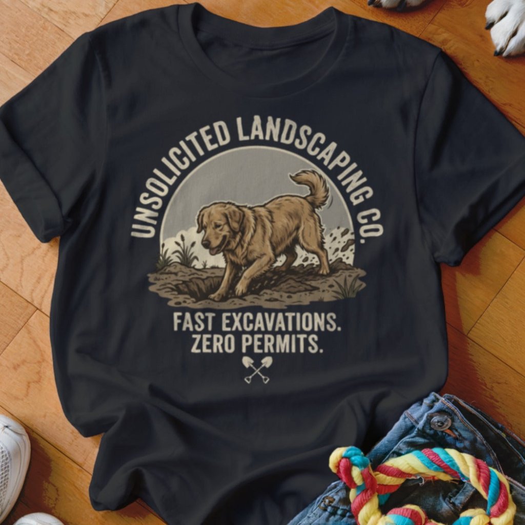Golden Unsolicited Landscaping Co Shirt - The Pawsitive Initiative