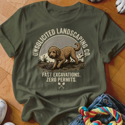 Goldendoodle Unsolicited Landscaping Co Shirt - The Pawsitive Initiative