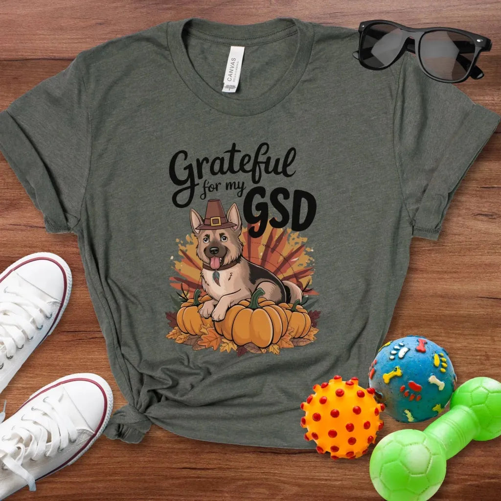 Grateful for My GSD Shirt - The Pawsitive Initiative