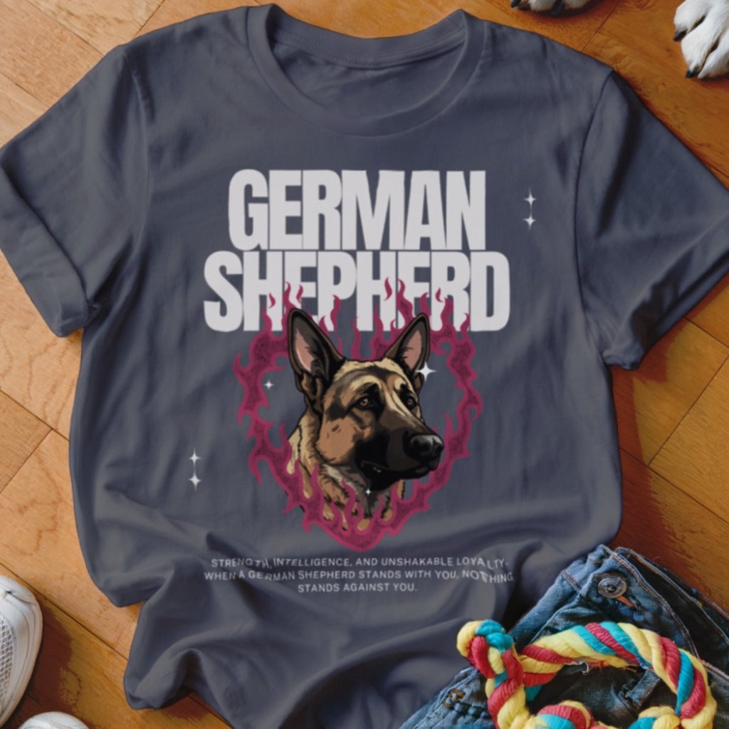 GSD Flaming Heart Shirt - The Pawsitive Initiative