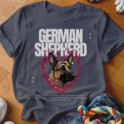 GSD Flaming Heart Shirt - The Pawsitive Initiative