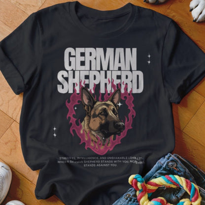 GSD Flaming Heart Shirt - The Pawsitive Initiative