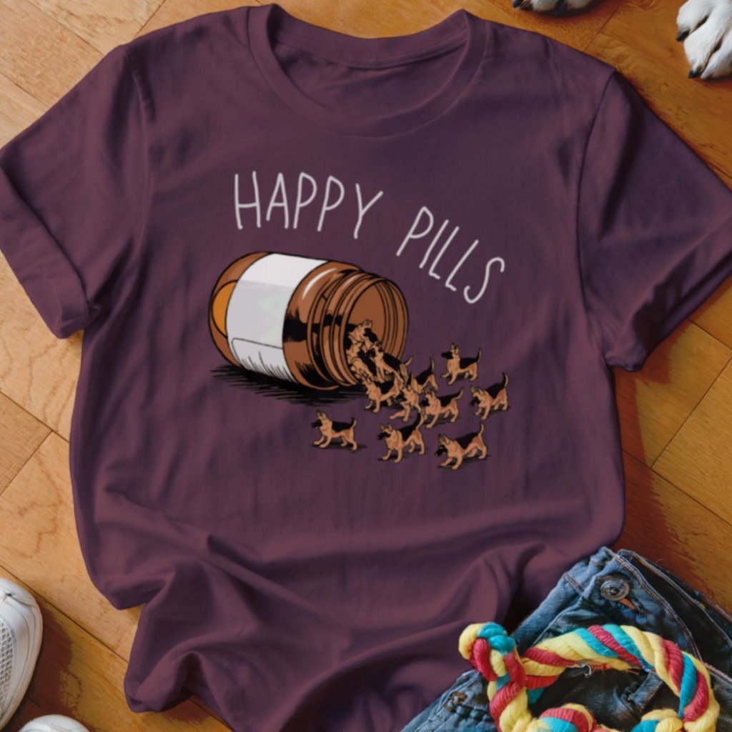 GSD Happy Pills Shirt - The Pawsitive Initiative