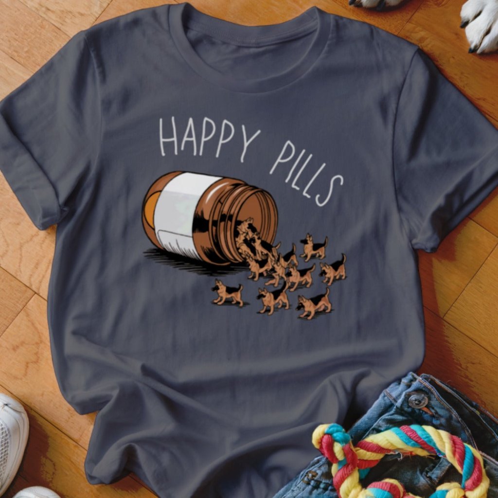 GSD Happy Pills Shirt - The Pawsitive Initiative