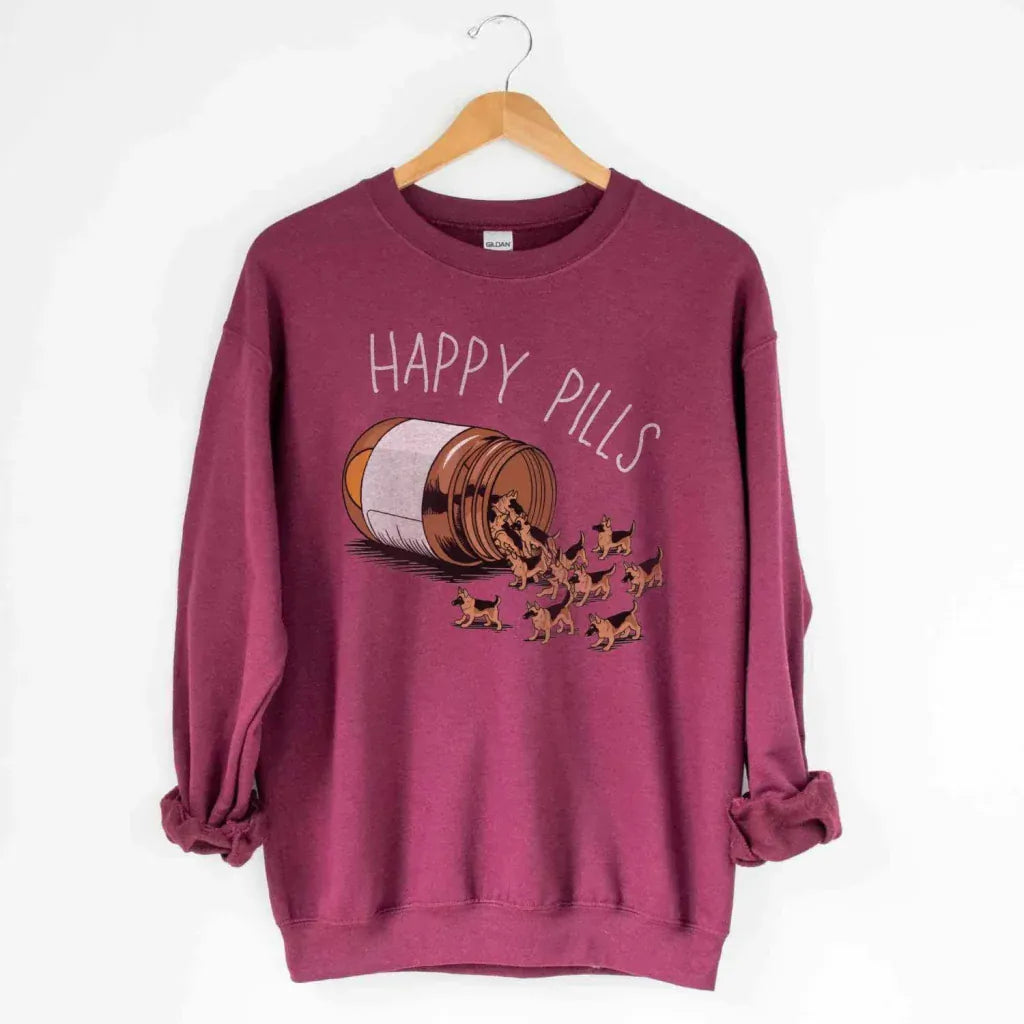 GSD Happy Pills Sweatshirt - The Pawsitive Initiative