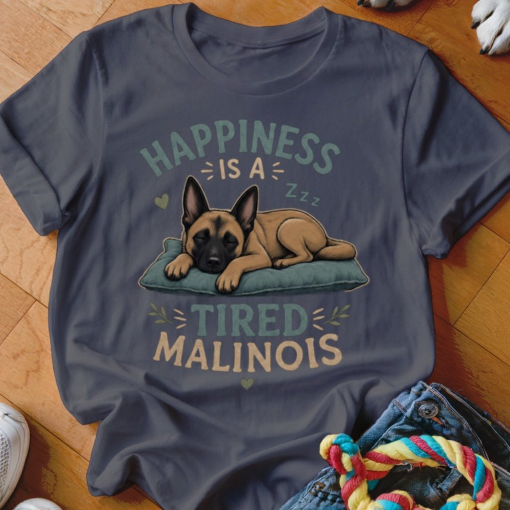 Happiness is a Tired Mal Shirt - The Pawsitive Initiative