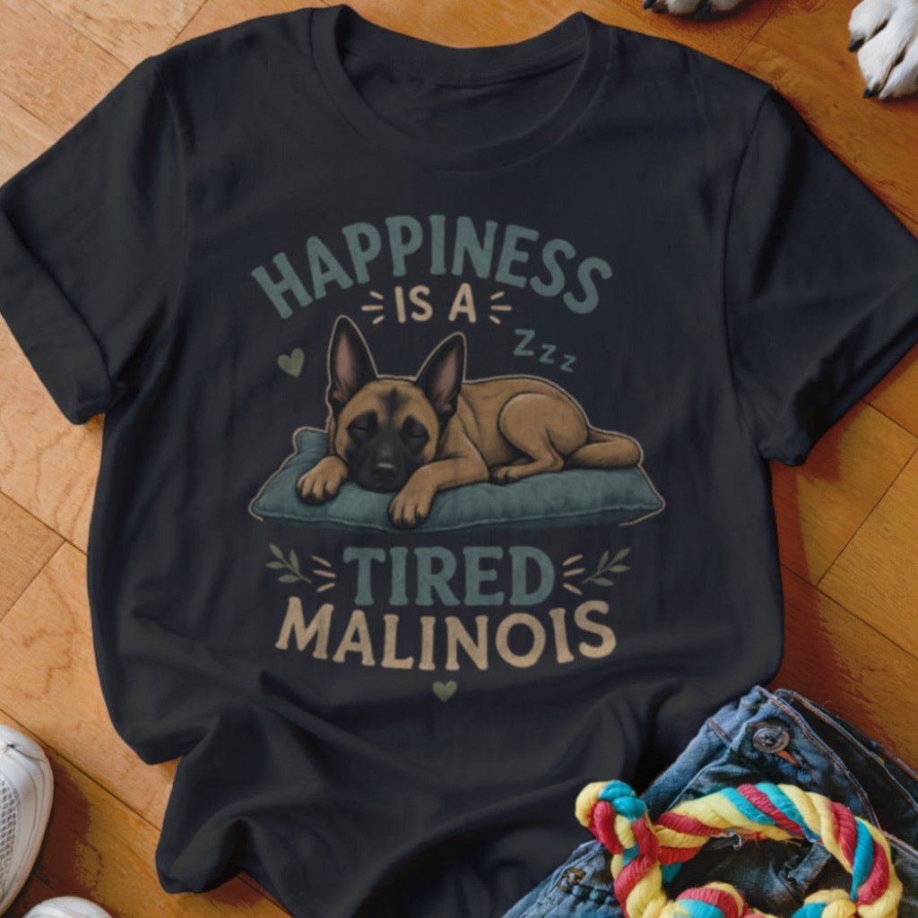 Happiness is a Tired Mal Shirt - The Pawsitive Initiative