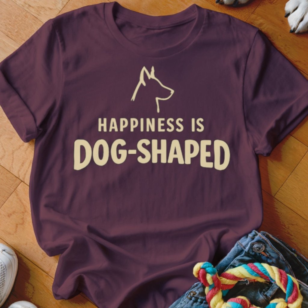 Happiness is Dog-Shaped Shirt - The Pawsitive Initiative