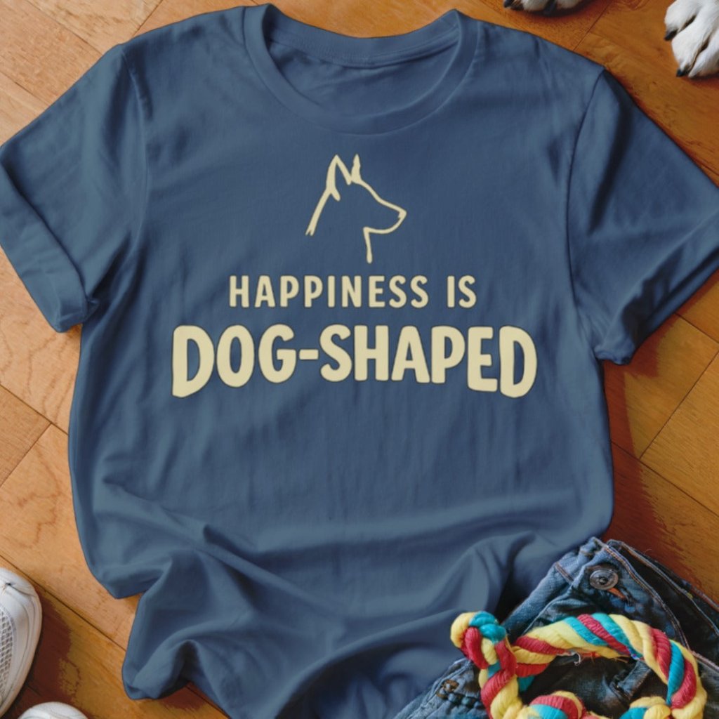 Happiness is Dog-Shaped Shirt - The Pawsitive Initiative