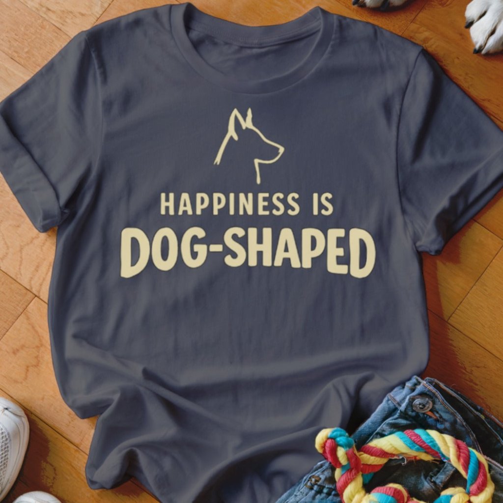 Happiness is Dog-Shaped Shirt - The Pawsitive Initiative