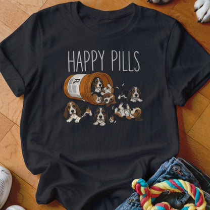 Happy Pills Basset Hound Shirt - The Pawsitive Initiative