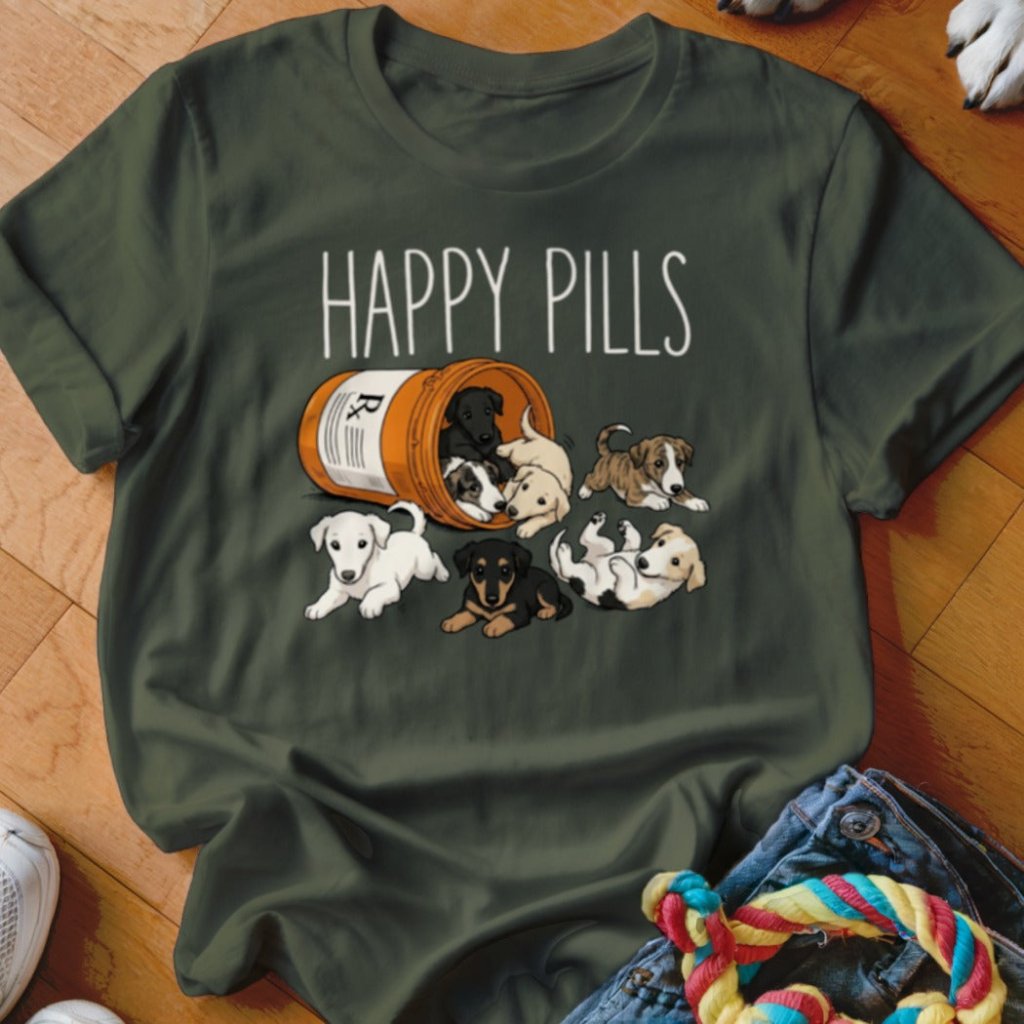 Happy Pills Borzoi Shirt - The Pawsitive Initiative