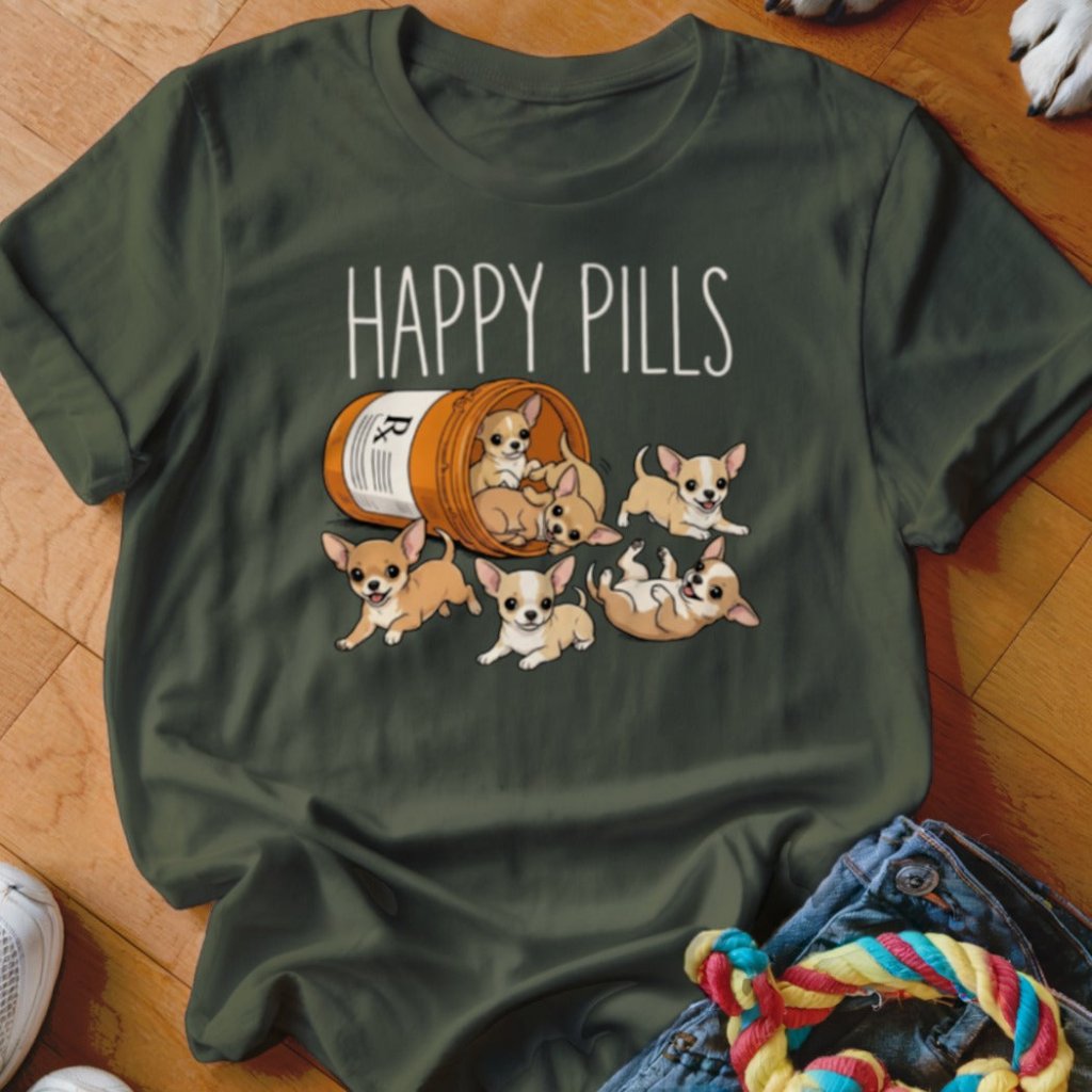 Happy Pills Chihuahua Shirt - The Pawsitive Initiative