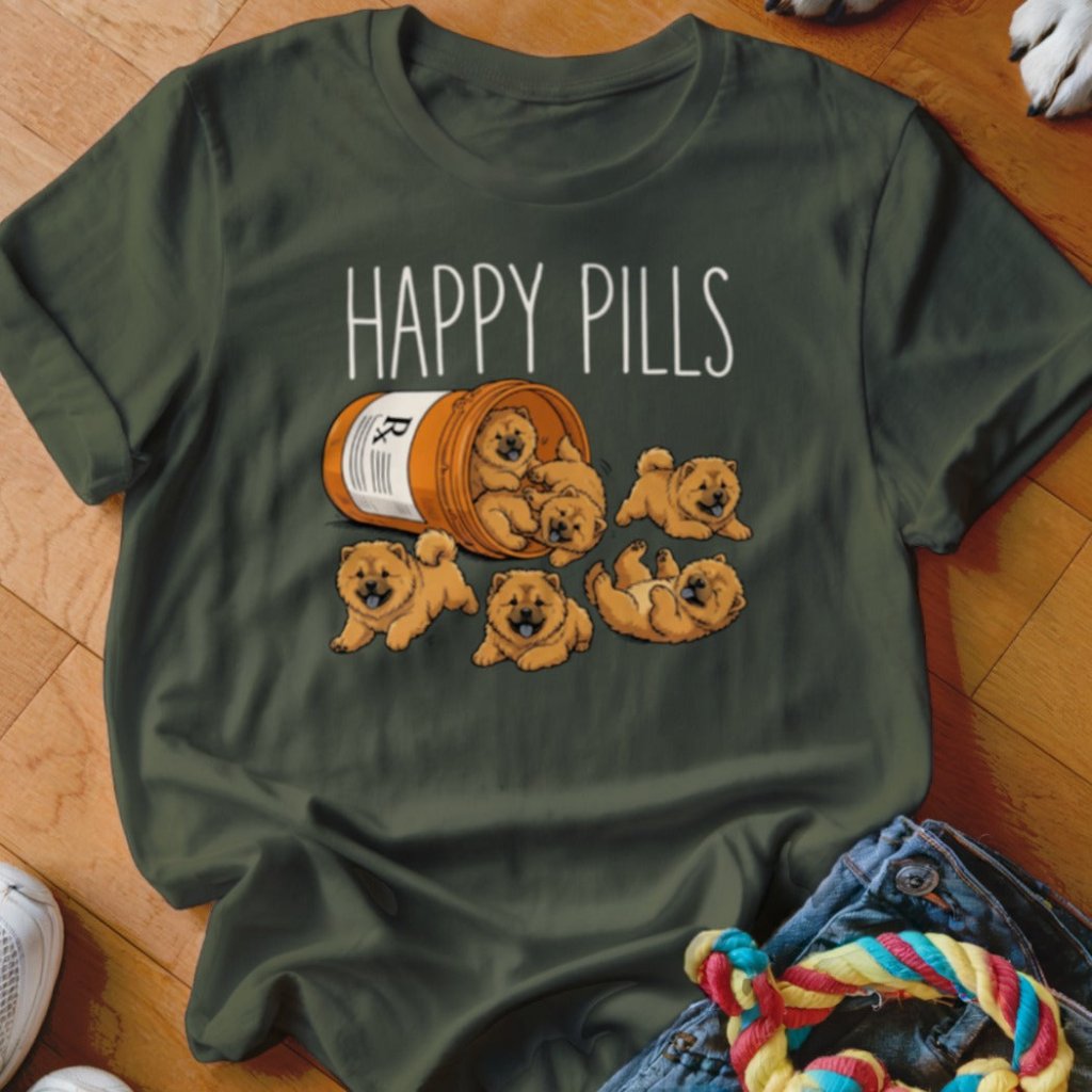 Happy Pills Chow Chow Shirt - The Pawsitive Initiative