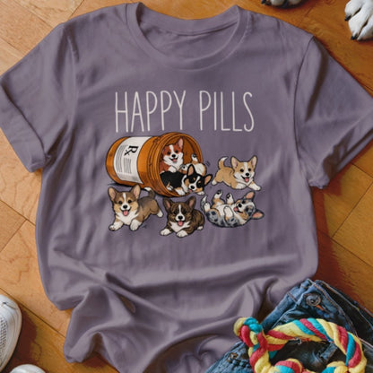 Happy Pills Corgi Shirt - The Pawsitive Initiative