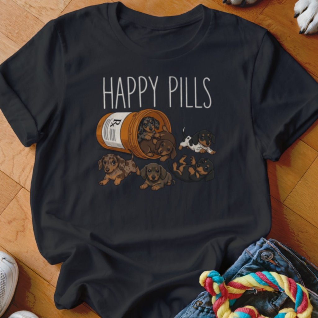 Happy Pills Dachshund Shirt - The Pawsitive Initiative