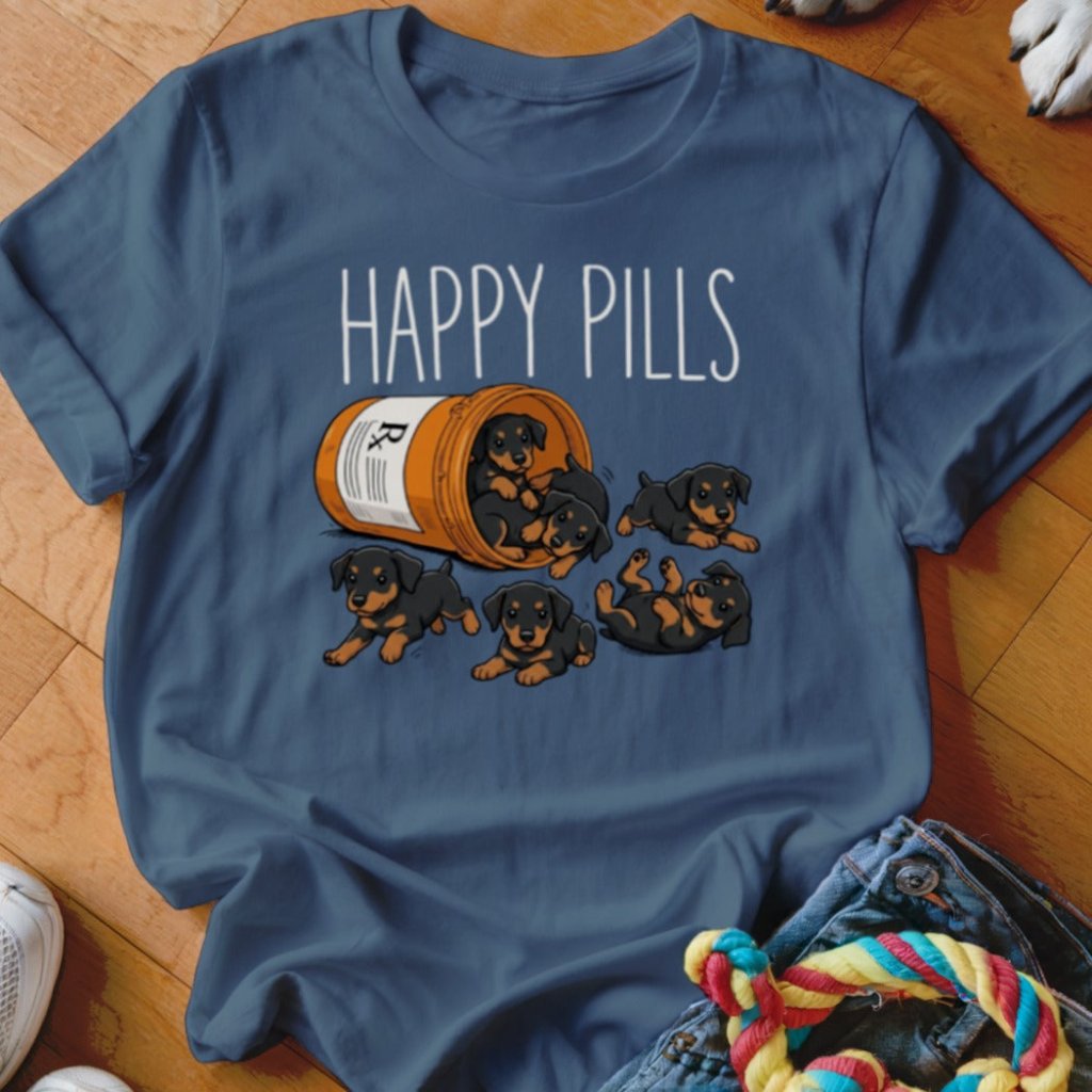 Happy Pills Doberman Shirt - The Pawsitive Initiative