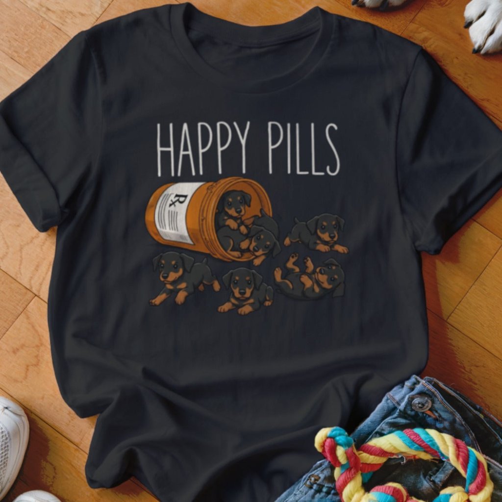 Happy Pills Doberman Shirt - The Pawsitive Initiative