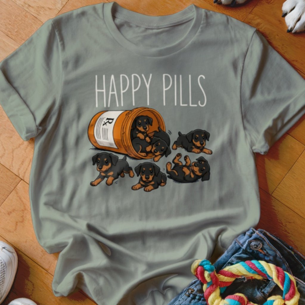 Happy Pills Doberman Shirt - The Pawsitive Initiative
