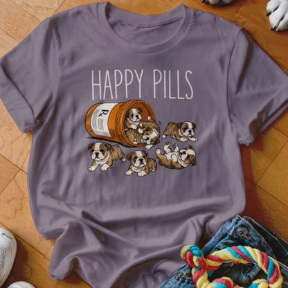 Happy Pills English Bulldog Shirt - The Pawsitive Initiative