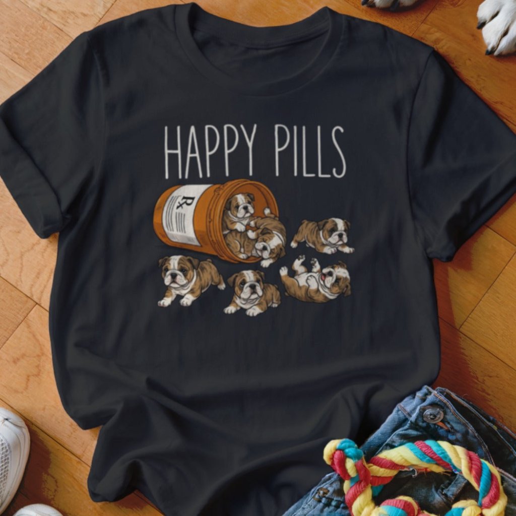 Happy Pills English Bulldog Shirt - The Pawsitive Initiative