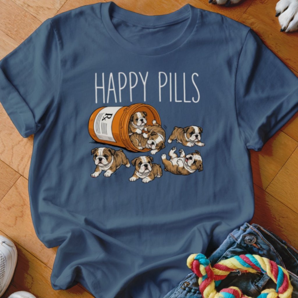 Happy Pills English Bulldog Shirt - The Pawsitive Initiative