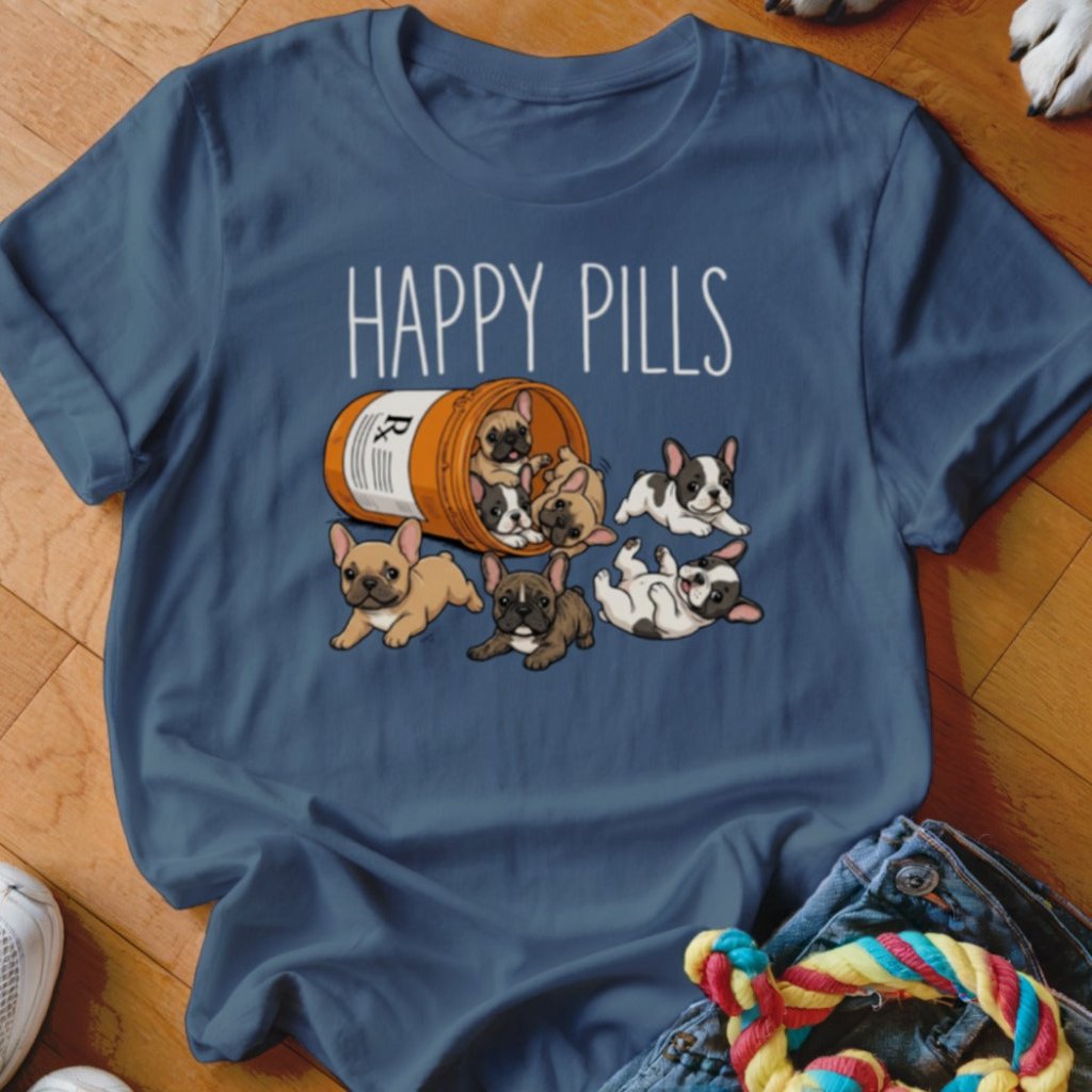 Happy Pills Frenchie Shirt - The Pawsitive Initiative