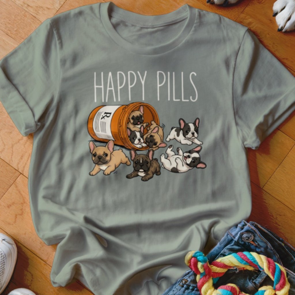 Happy Pills Frenchie Shirt - The Pawsitive Initiative