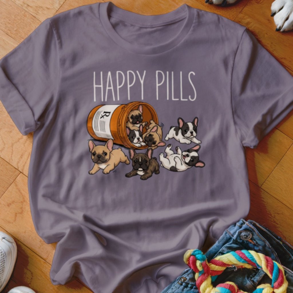 Happy Pills Frenchie Shirt - The Pawsitive Initiative