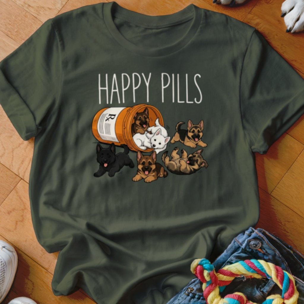 Happy Pills German Shepherd Shirt - The Pawsitive Initiative