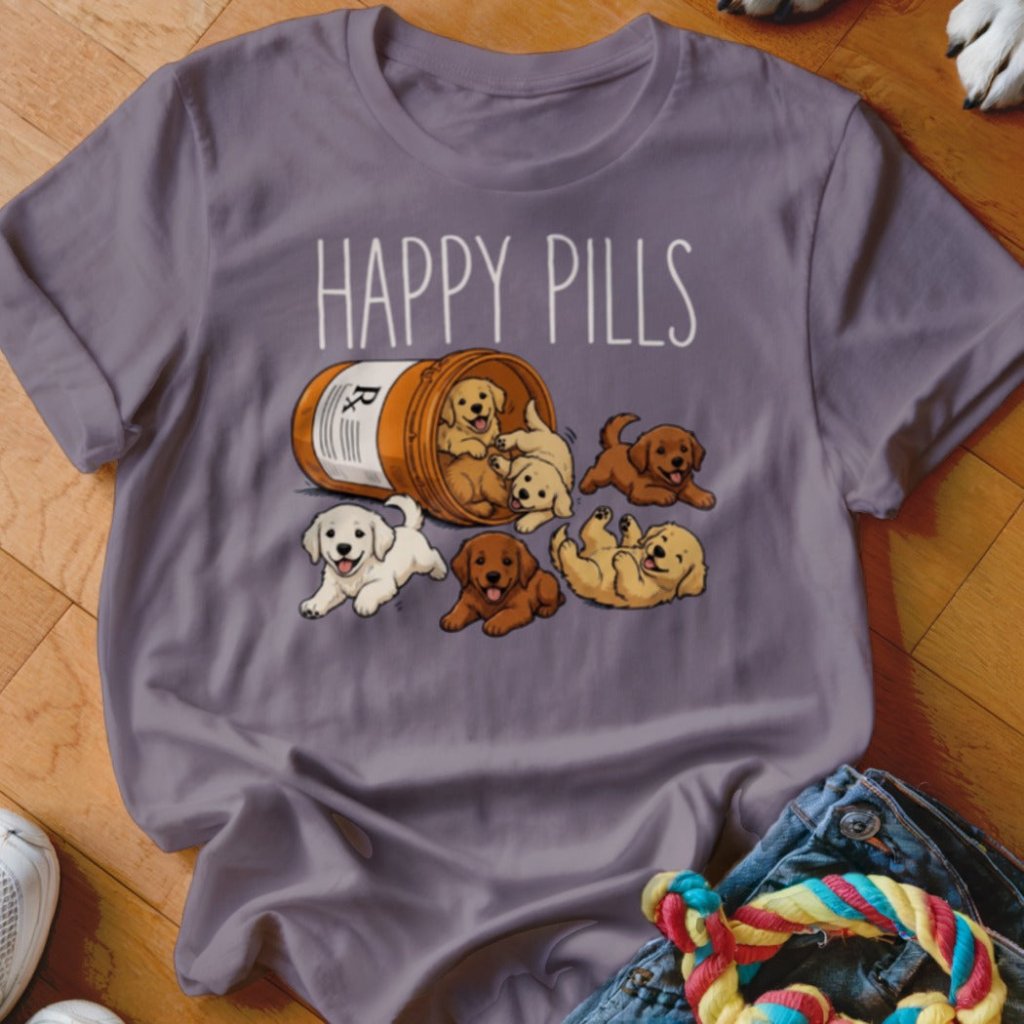 Happy Pills Golden Retriever Shirt - The Pawsitive Initiative