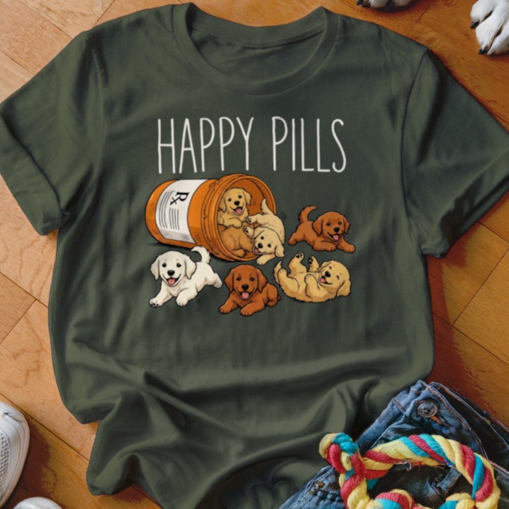 Happy Pills Golden Retriever Shirt - The Pawsitive Initiative