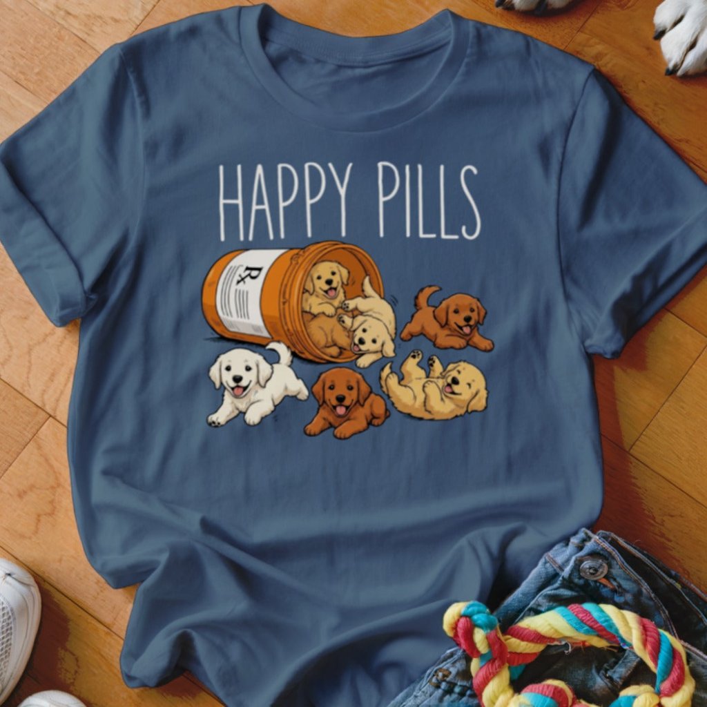 Happy Pills Golden Retriever Shirt - The Pawsitive Initiative